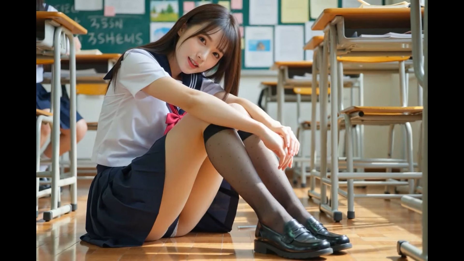 制服女子の体育座りパンチラショート動画集 サンプル3ページ目