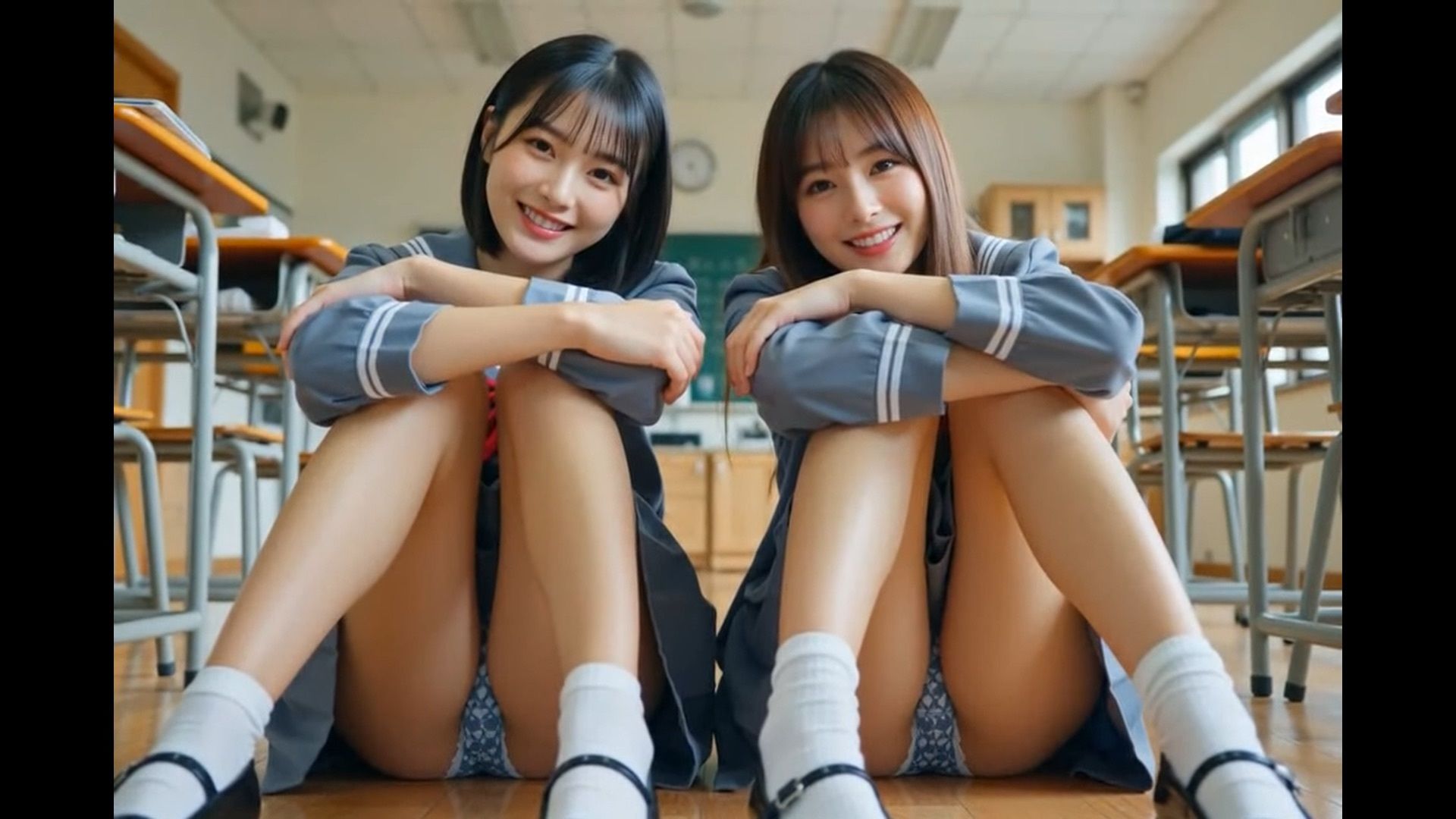 制服女子の体育座りパンチラショート動画集 サンプル4ページ目