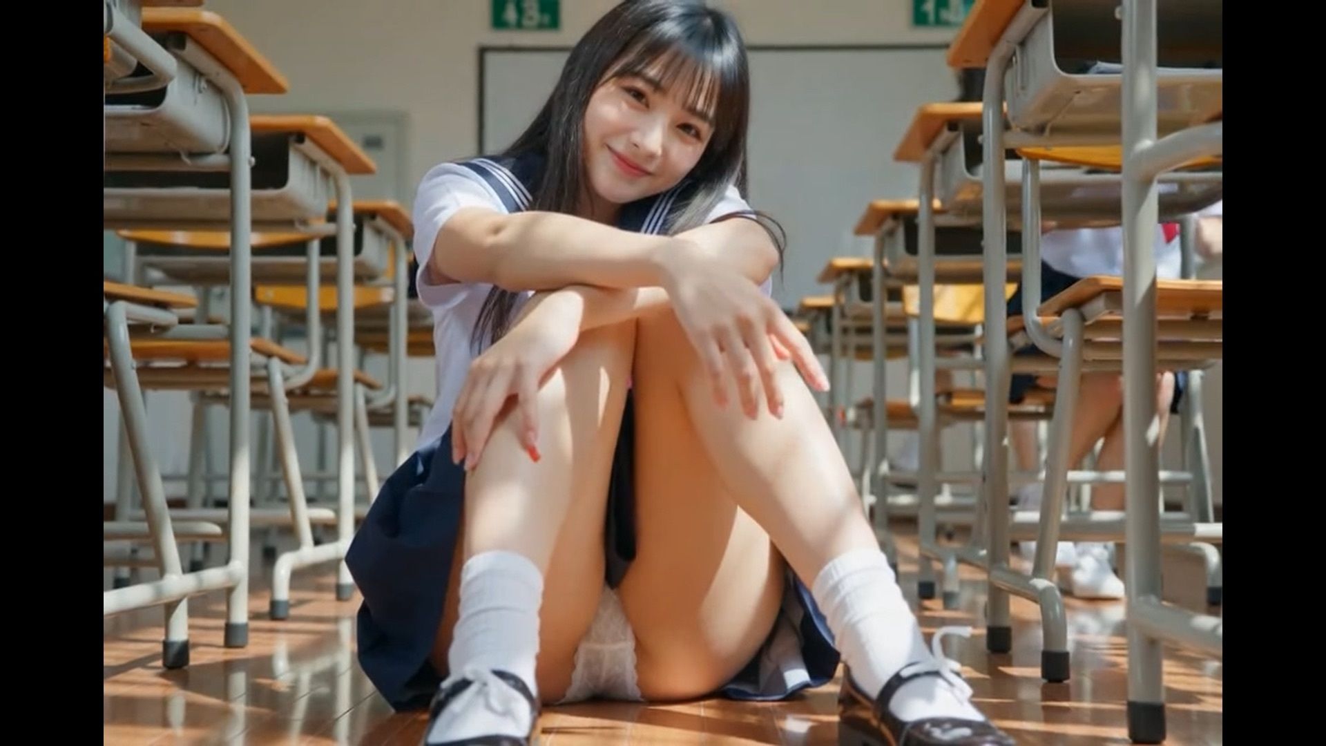 制服女子の体育座りパンチラショート動画集 サンプル5ページ目