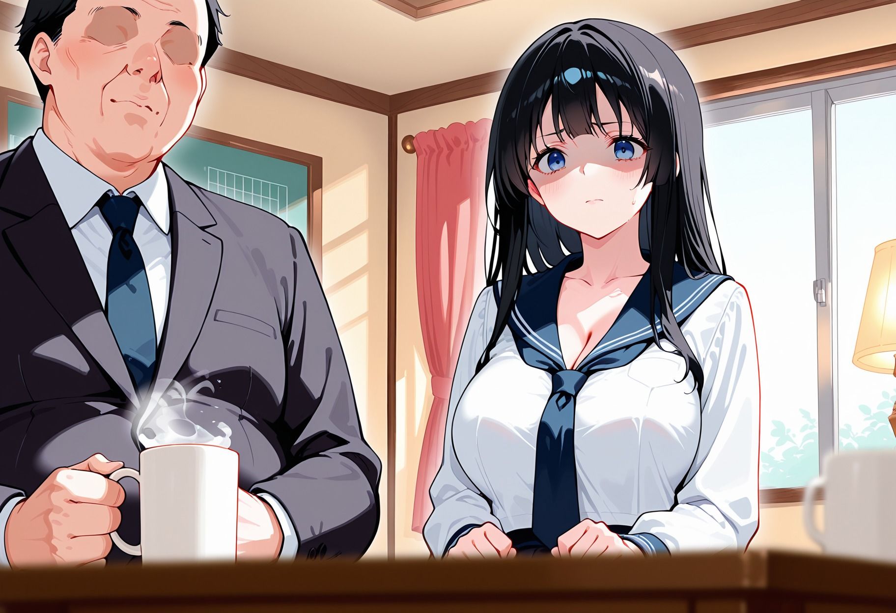 爆乳パパ活優等生編 サンプル2ページ目