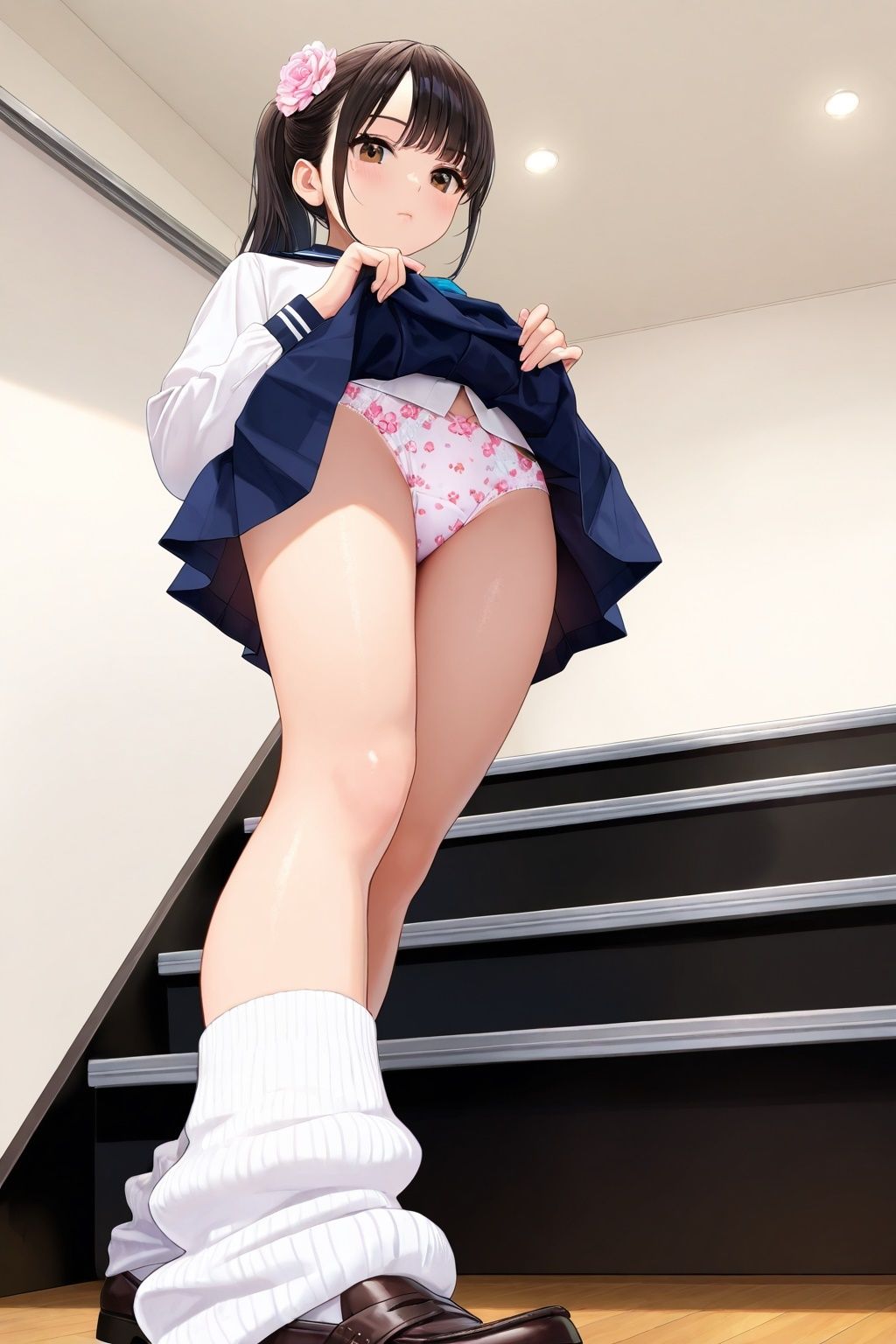 ルーズソックスJKのたくし上げパンチラ サンプル3ページ目