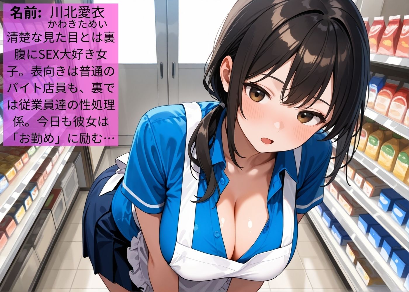 性処理セクハラ業務に勤しむ巨乳女子校生の裏バイト【3P】【中出し】【種付けプレス】【CG500枚】 サンプル1ページ目