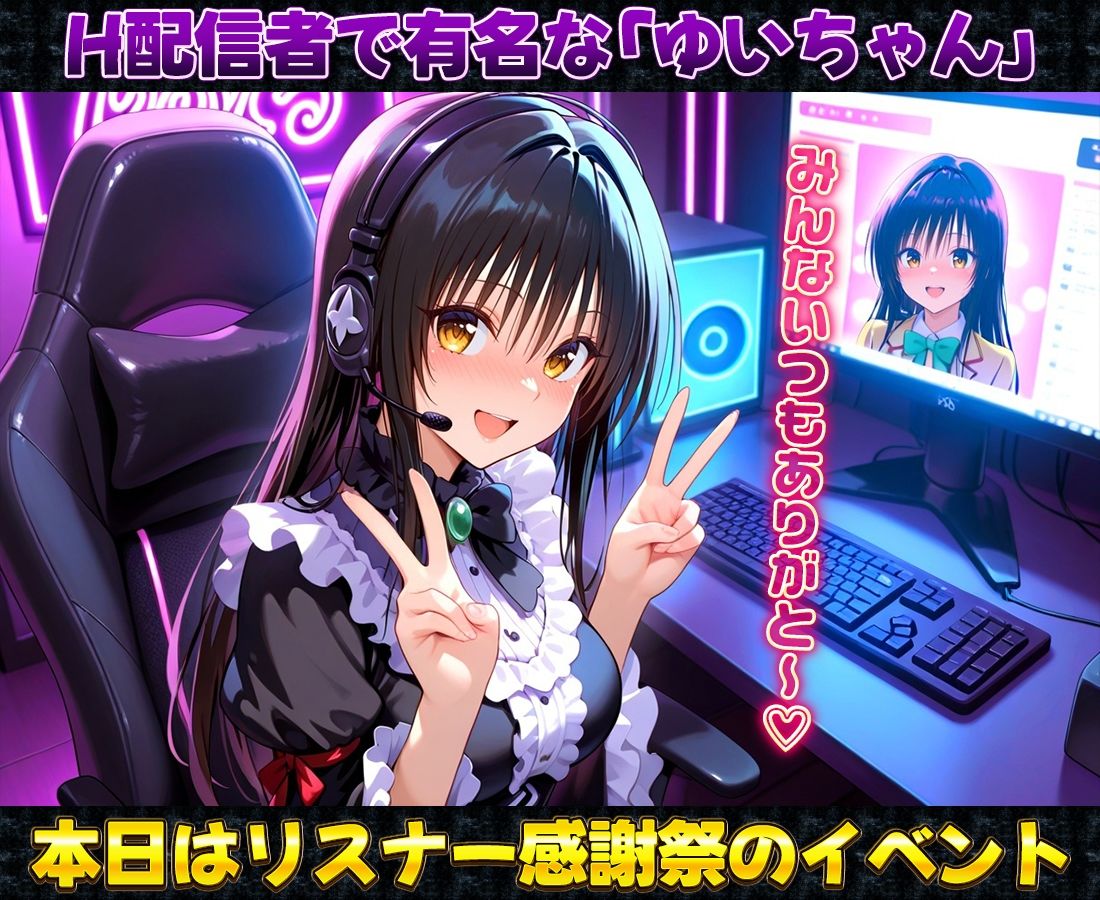 有名配信者の唯ちゃんによるHなリスナー感謝祭！ サンプル1ページ目