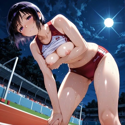 スポーツ女子セクシーイラスト集『女子陸上選手上原由紀奈』 サンプル7ページ目