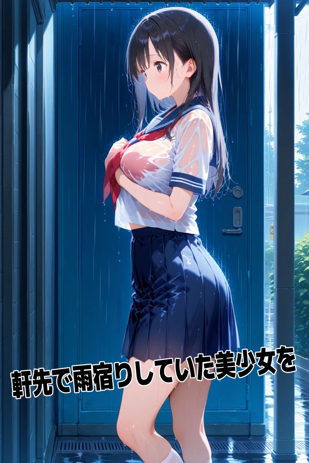 雨宿りしていた巨乳JKを家に上げたら種無しの自分に興味を持ったので、望み通りたっぷりと中出ししてあげた話 サンプル1ページ目