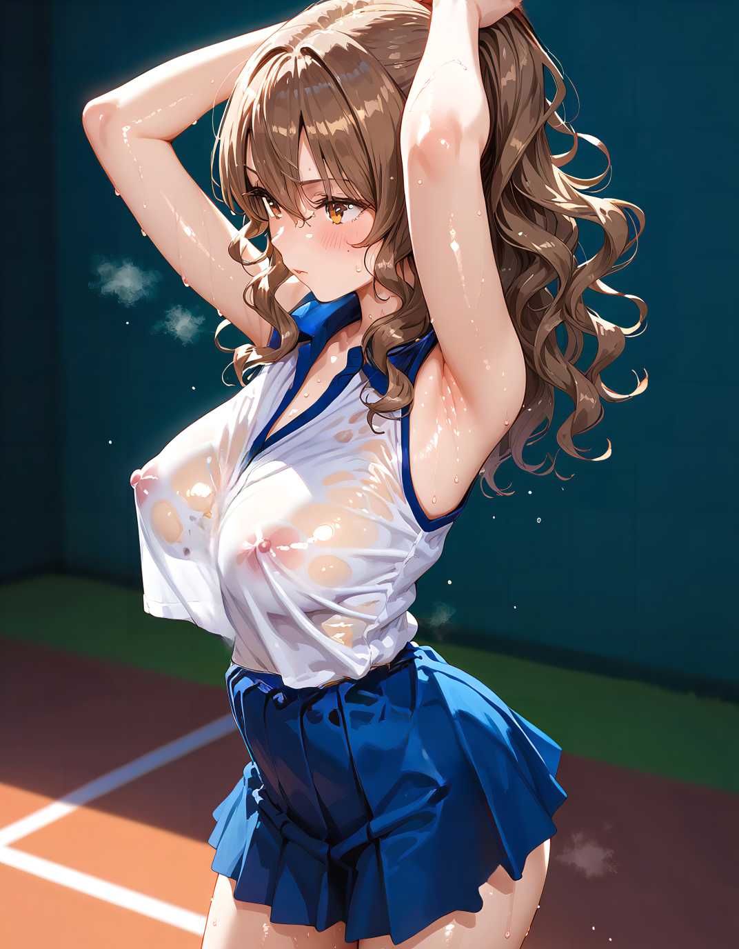 テニス部の1軍女子が、デカチンの先輩や彼氏にバチボコに中出しされてメス堕ちしちゃった件w サンプル1ページ目