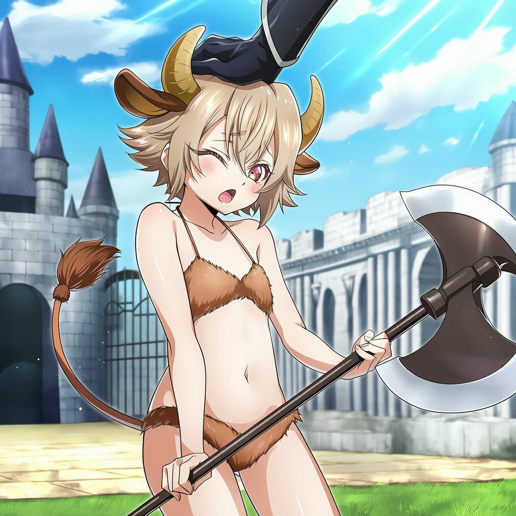頭を撫でるとどんどん成長するミノタウロスに懐かれる_出会い編 サンプル2ページ目
