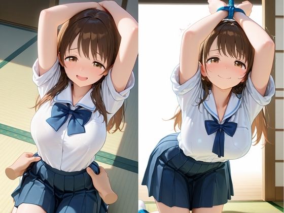 巨乳なJK彼女と、イチャラブ緊縛旅行 サンプル2ページ目