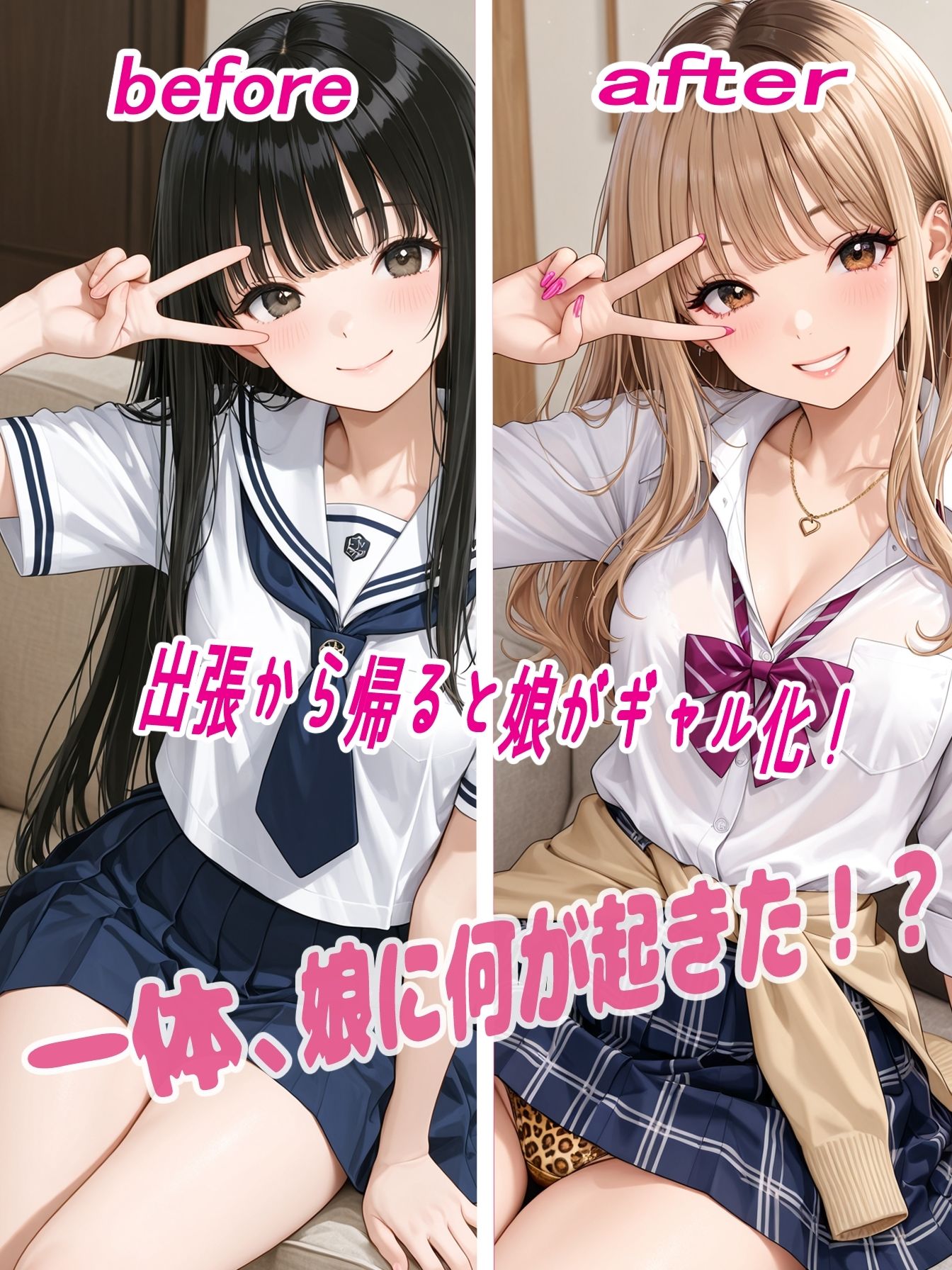 長期出張から帰ってきたら娘がギャルになってた件 サンプル1ページ目