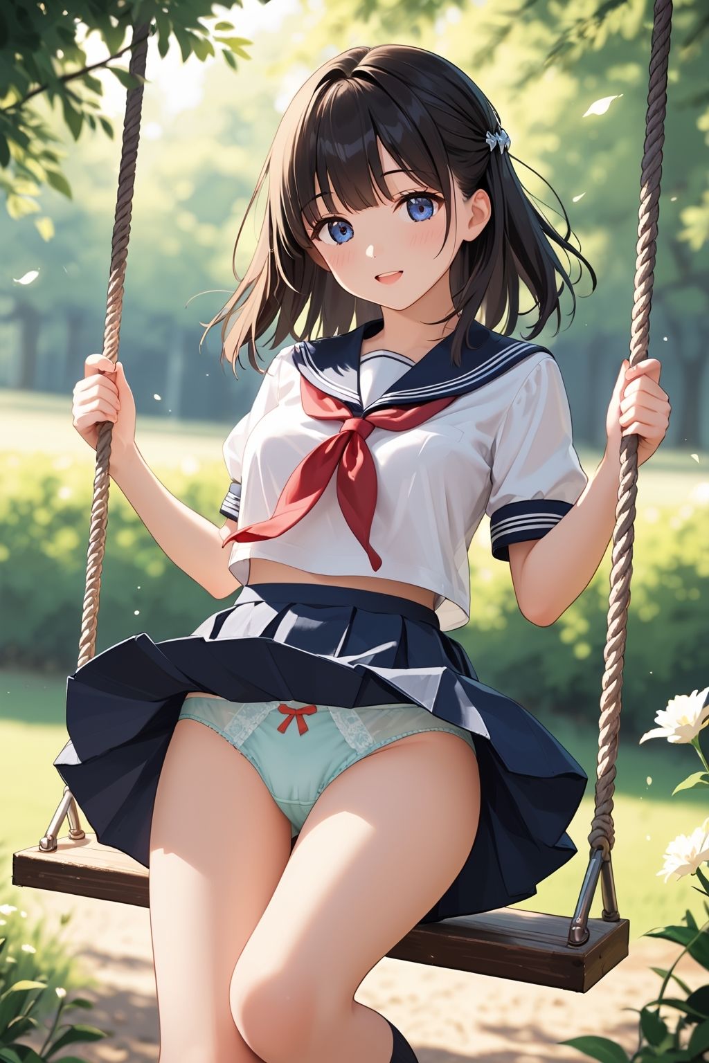 【ラッキーパンチラ】パンツが見えていることに気づいていない女の子たち サンプル5ページ目