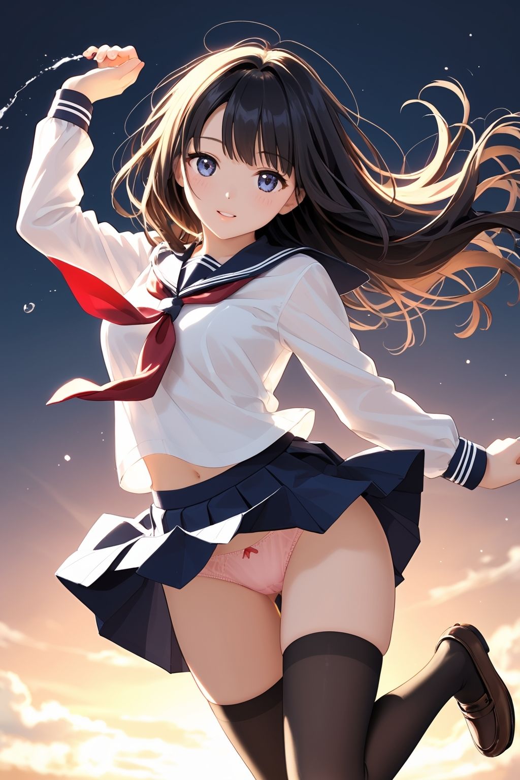 【ラッキーパンチラ】パンツが見えていることに気づいていない女の子たち サンプル6ページ目