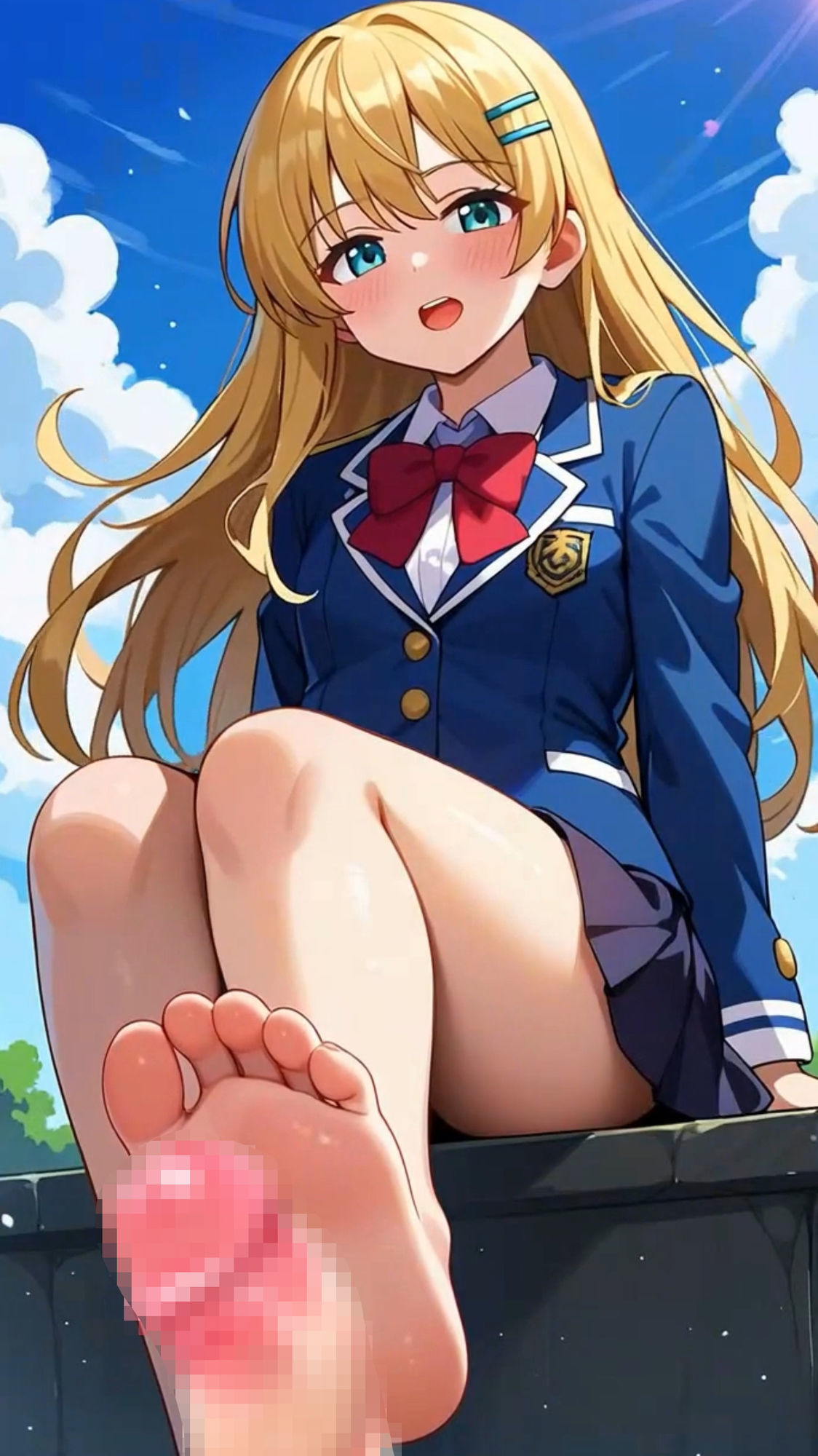 【ビデオ3分】足コキでオナサポ！ミニスカ制服ギャル！【静止画37枚付き】 サンプル3ページ目