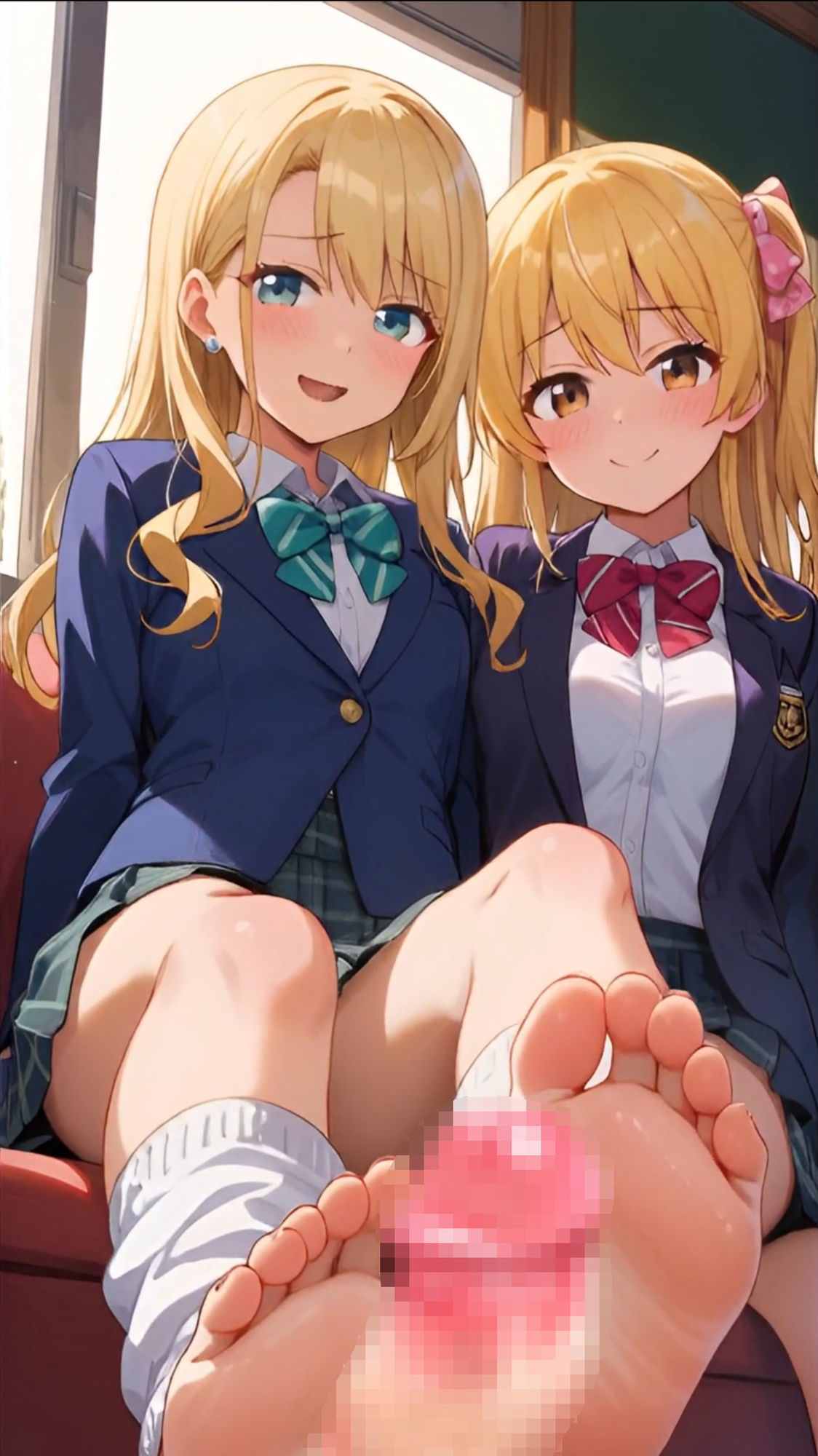 【ビデオ3分】足コキでオナサポ！ミニスカ制服ギャル！【静止画37枚付き】 サンプル5ページ目