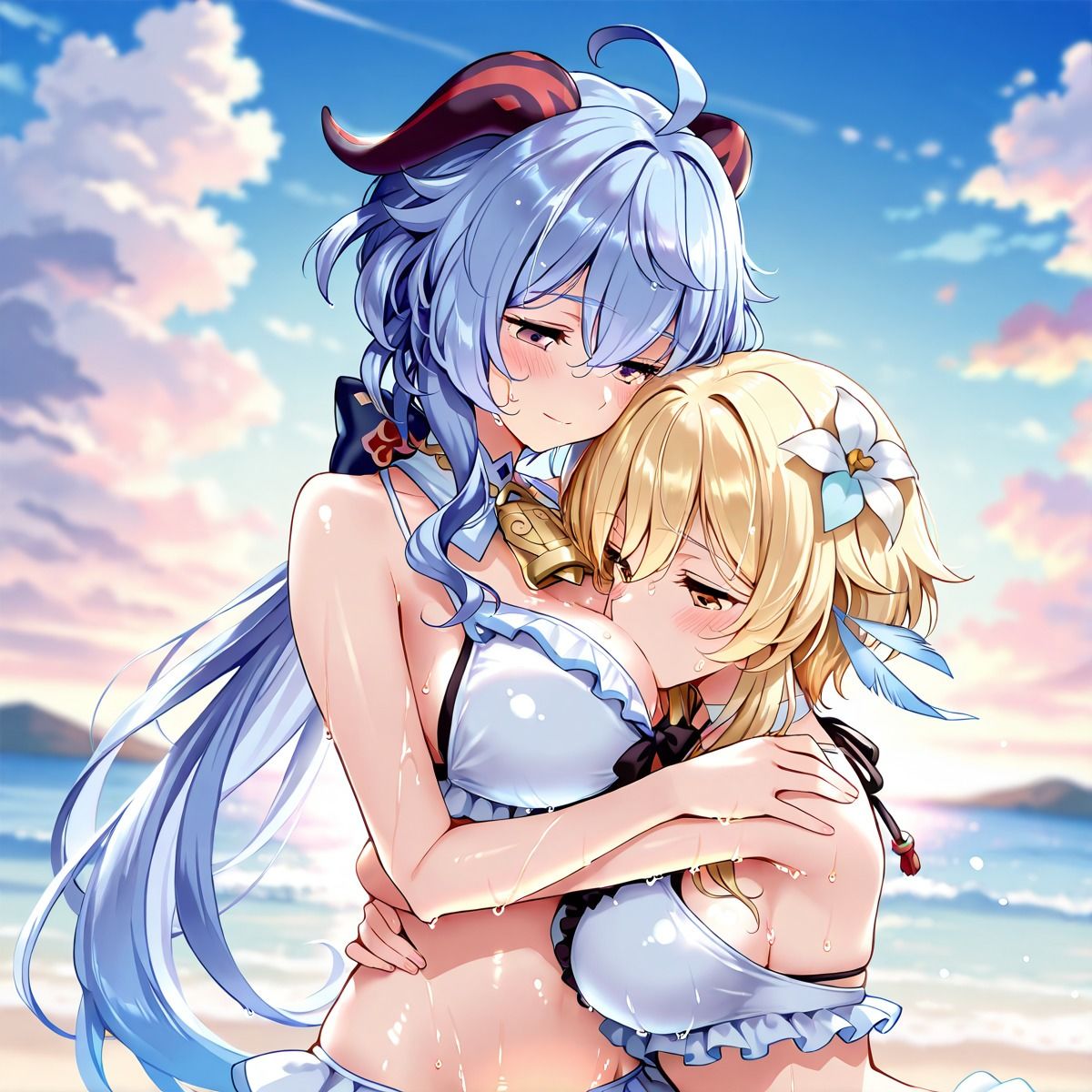 ほ〇る×甘〇 ふたなり百合CG集2 サンプル1ページ目