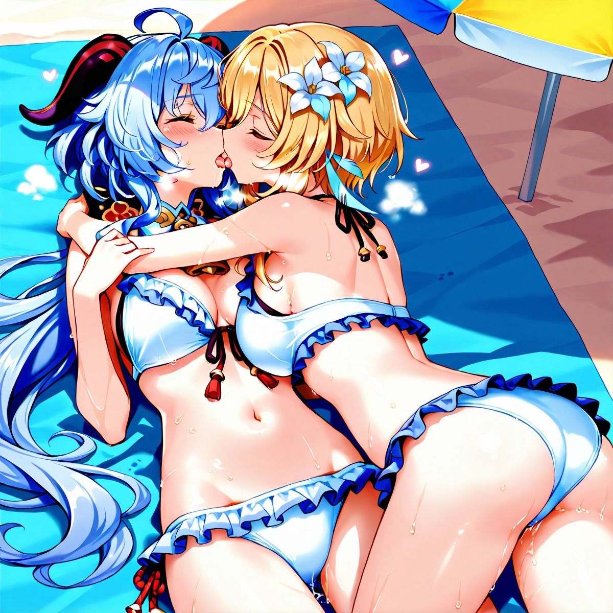 ほ〇る×甘〇 ふたなり百合CG集2 サンプル2ページ目