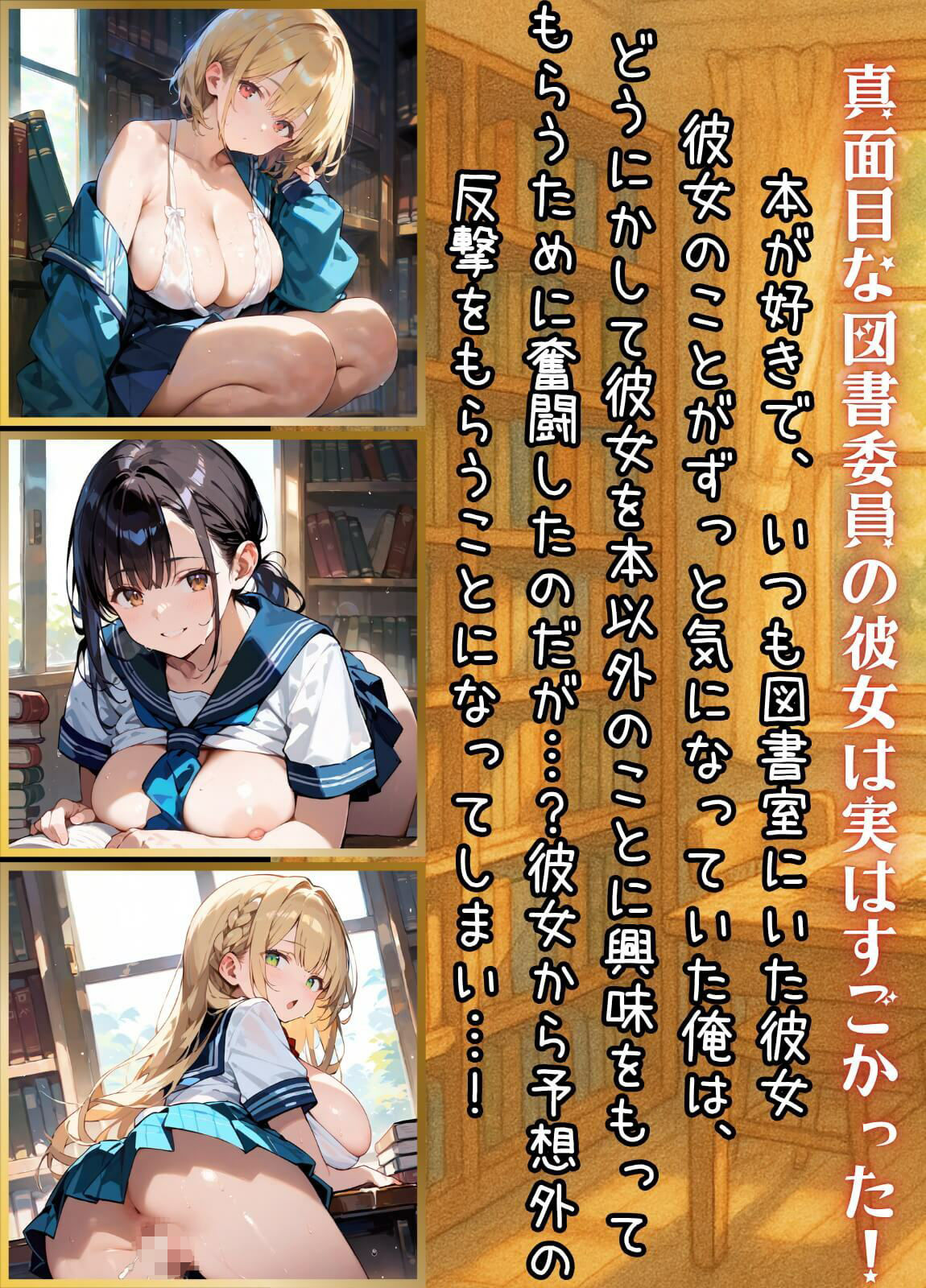 図書委員の君が俺とのHに目覚めるまで〜真面目女子がすごかった！〜2【厳選CG270枚】 サンプル1ページ目