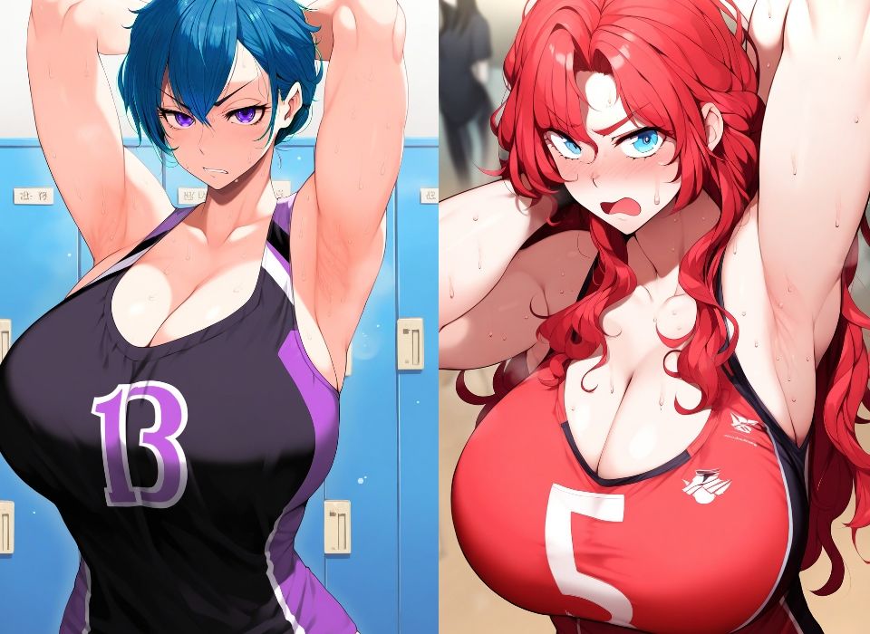 汗だく爆乳お姉さんに嫌な顔されながら腋の下を舐め回してぶっかけるだけのCG集8作パック！総勢26人の汗だく爆乳美女の蒸れた腋をべろべろ舐めてぶっかける！ サンプル3ページ目