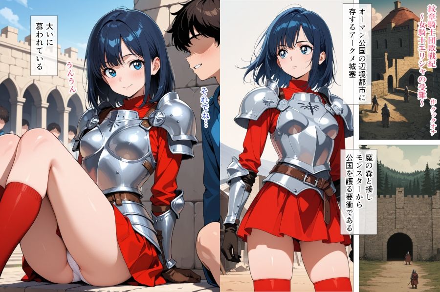 紋章騎士団敗戦記〜女騎士エリシャの受難〜 サンプル1ページ目