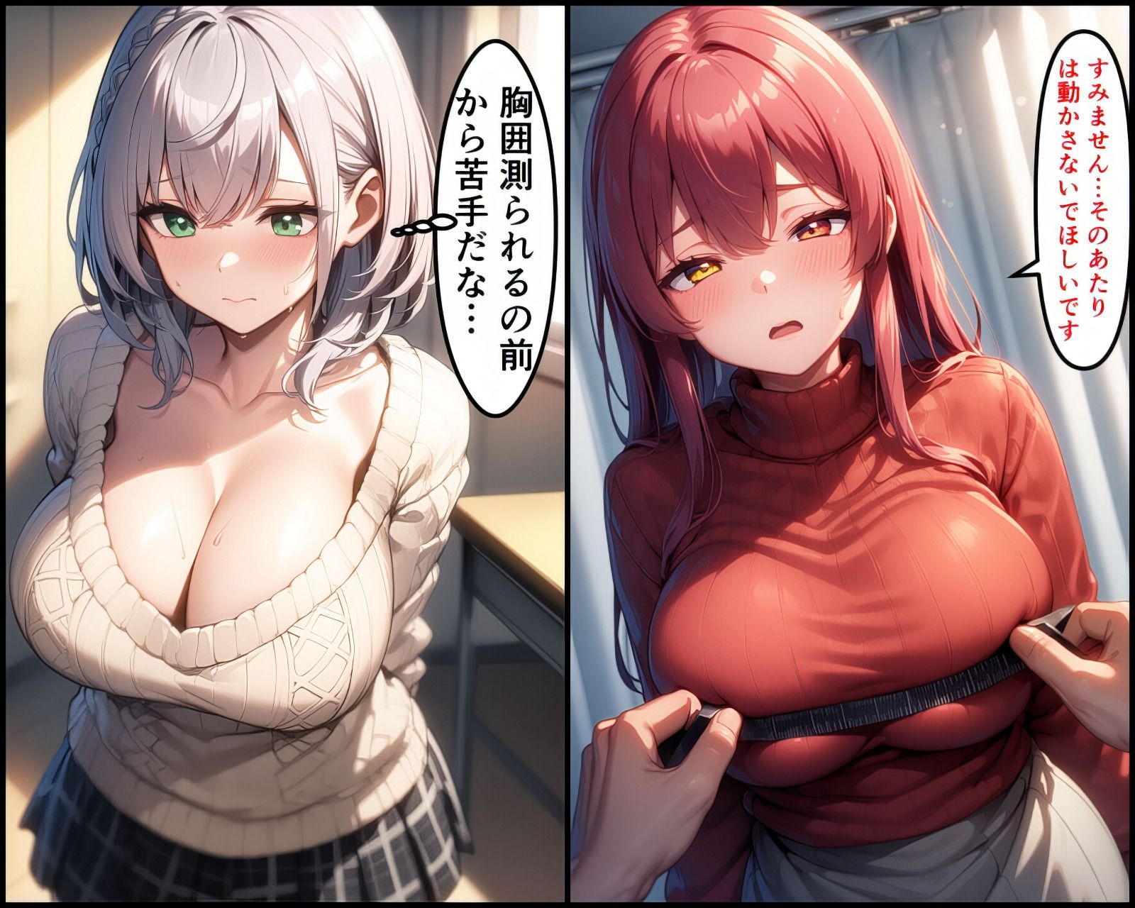 【セット販売】セクハラ健康診断を受ける白銀ノエル  宝鐘マリンはファンに身体測定されてしまう！ サンプル2ページ目