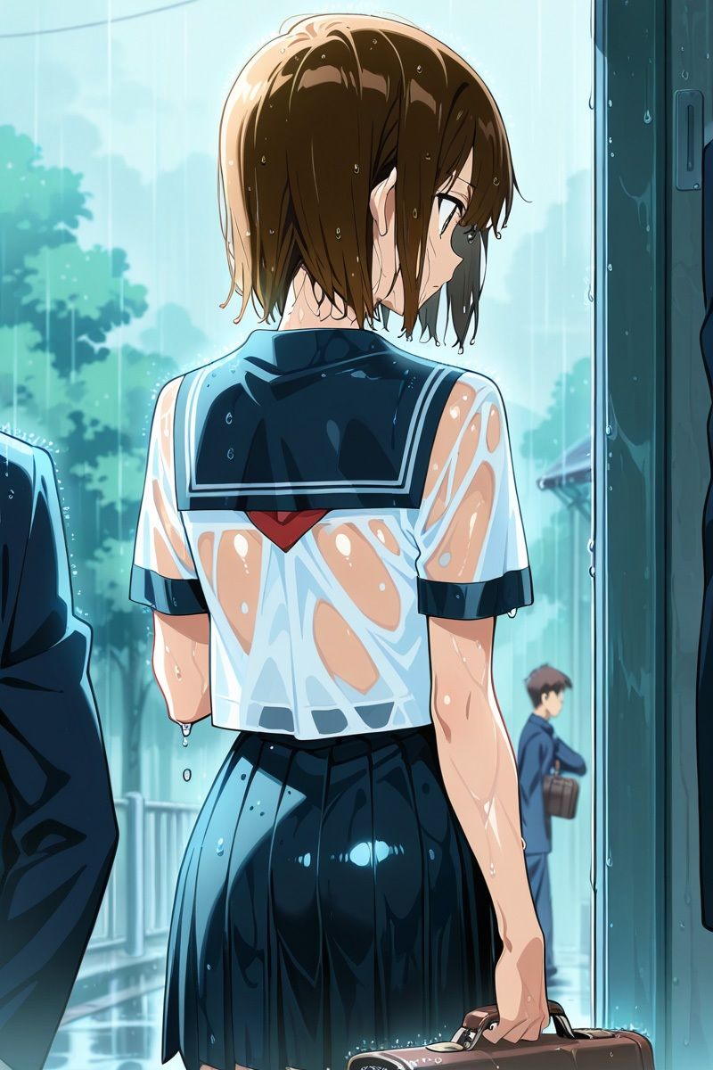 雨に濡れた女子校生を雨宿りさせたら… サンプル1ページ目