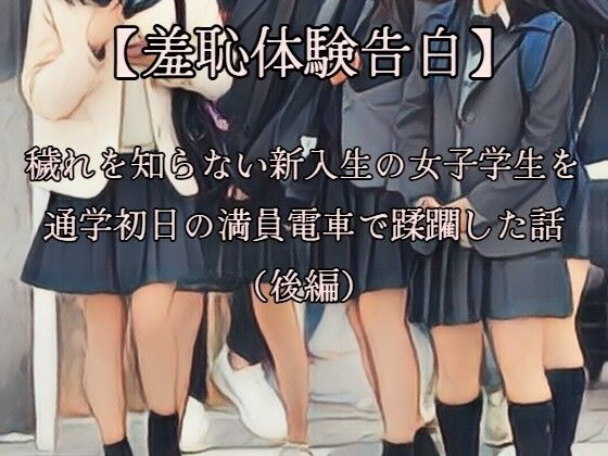 【羞恥体験告白】穢れを知らない新入生の女子学生を通学初日の満員電車で蹂躙した話（後編）CGなし版