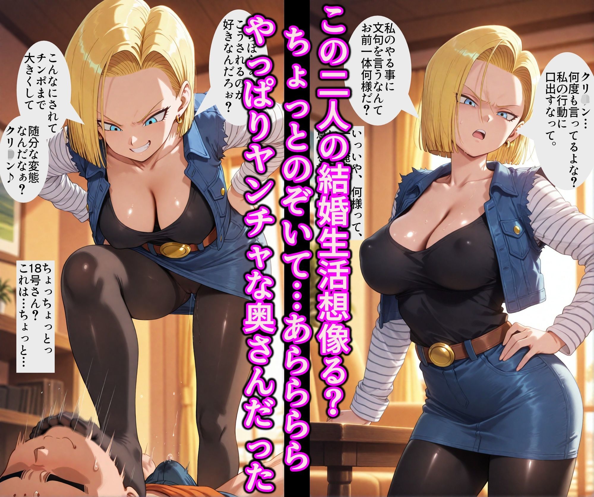 不倫したり旦那にワカラせられたりメチャクチャ惨めに犯●れる淫乱化乳首スイッチ付き人◯人間18号 サンプル1ページ目