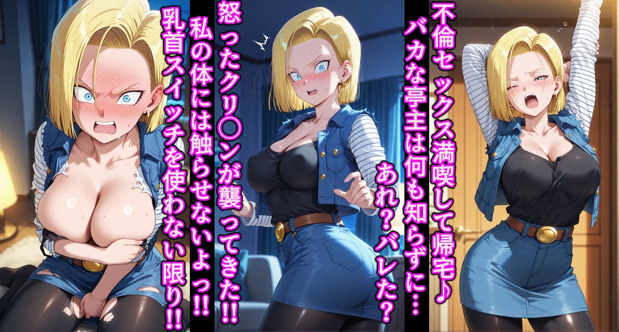 不倫したり旦那にワカラせられたりメチャクチャ惨めに犯●れる淫乱化乳首スイッチ付き人◯人間18号 サンプル6ページ目