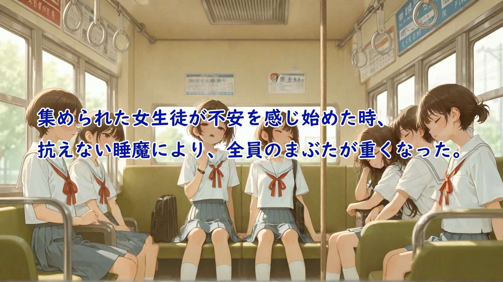 通学バスごと連れ去られ完全拘束されたまま機械で絶頂管理されて何回イってもやめてもらえない女の子 サンプル3ページ目