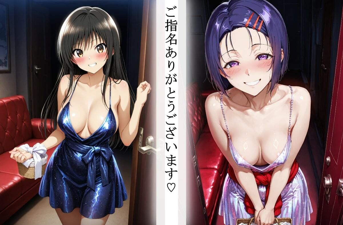 憧れのヒロインとエッチができるピンサロ店〜古〇川唯と西〇寺春菜編〜 サンプル2ページ目