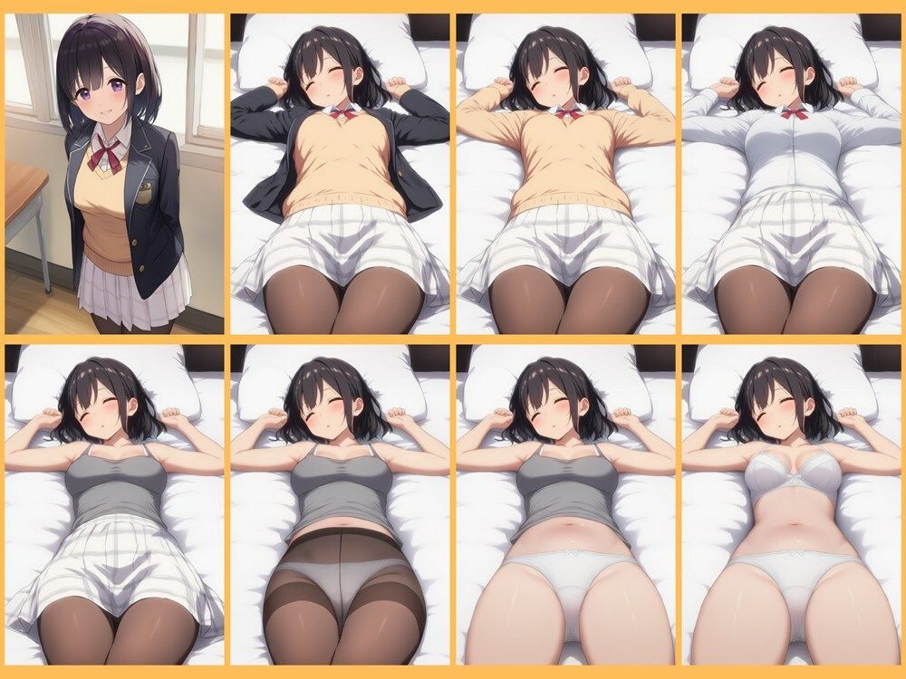 寝てる女の子の着衣を一枚一枚脱がせて女性器を見させてもらう サンプル8ページ目