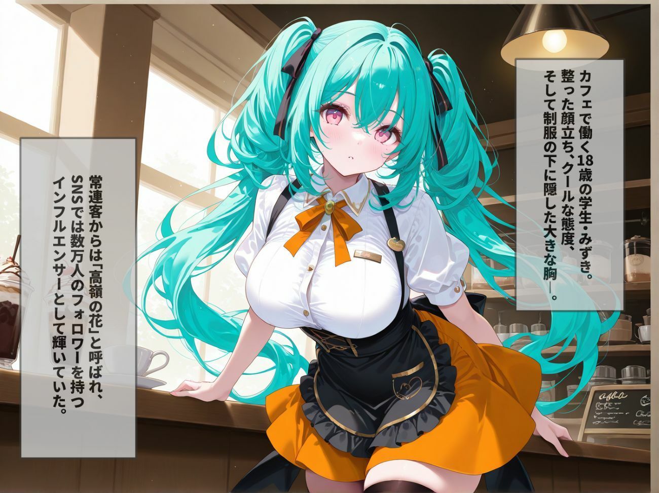 クールな巨乳カフェ店員、弱みを握られメス堕ち。 サンプル3ページ目