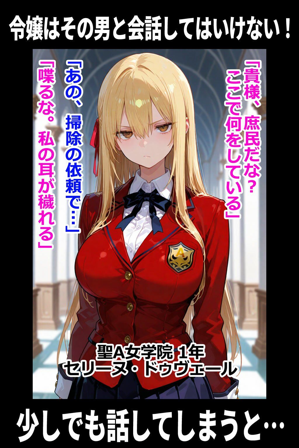 令嬢はその男と会話してはいけない 即堕ち2コマ サンプル1ページ目