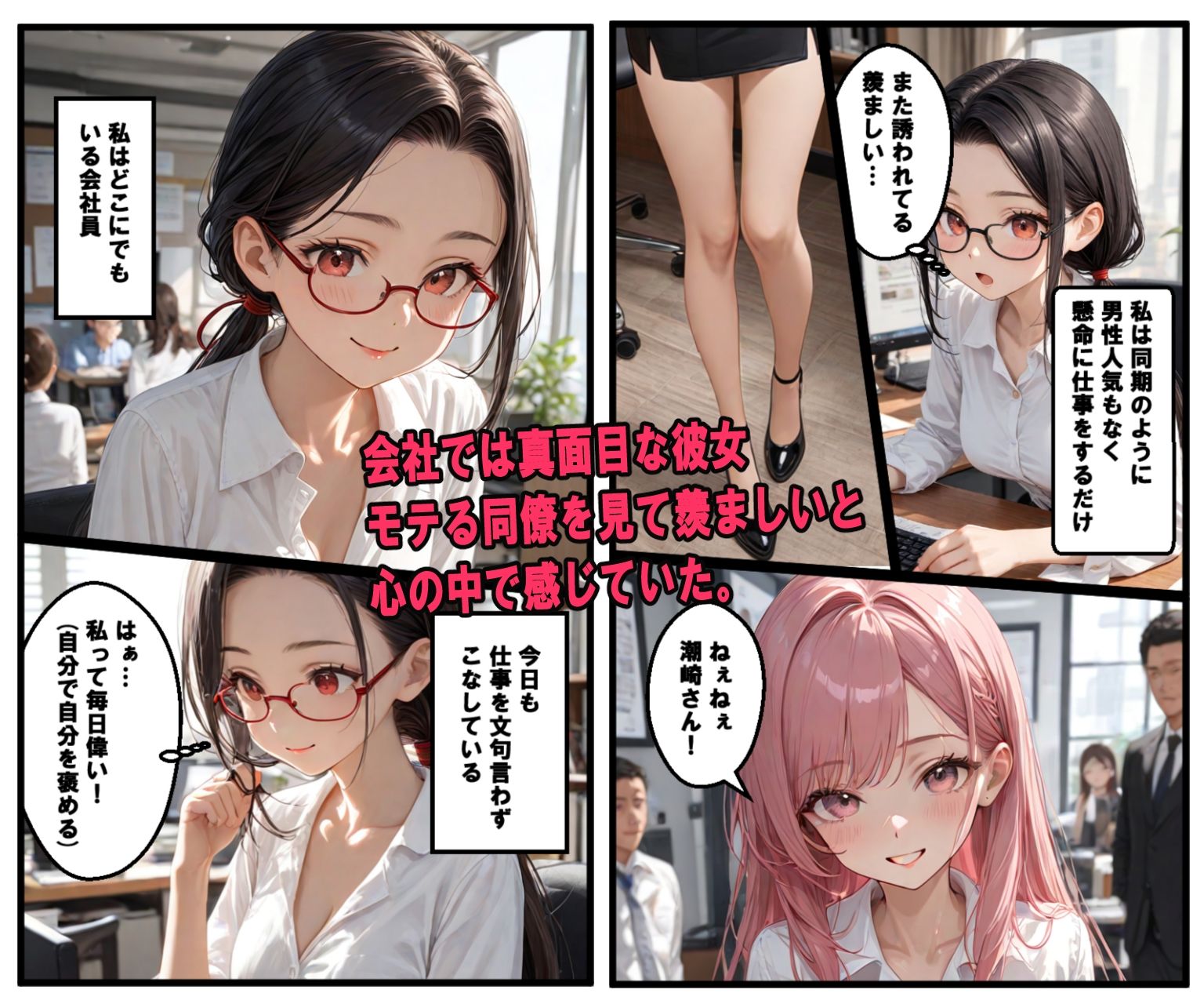 地味系OL  エッチな生放送 サンプル1ページ目