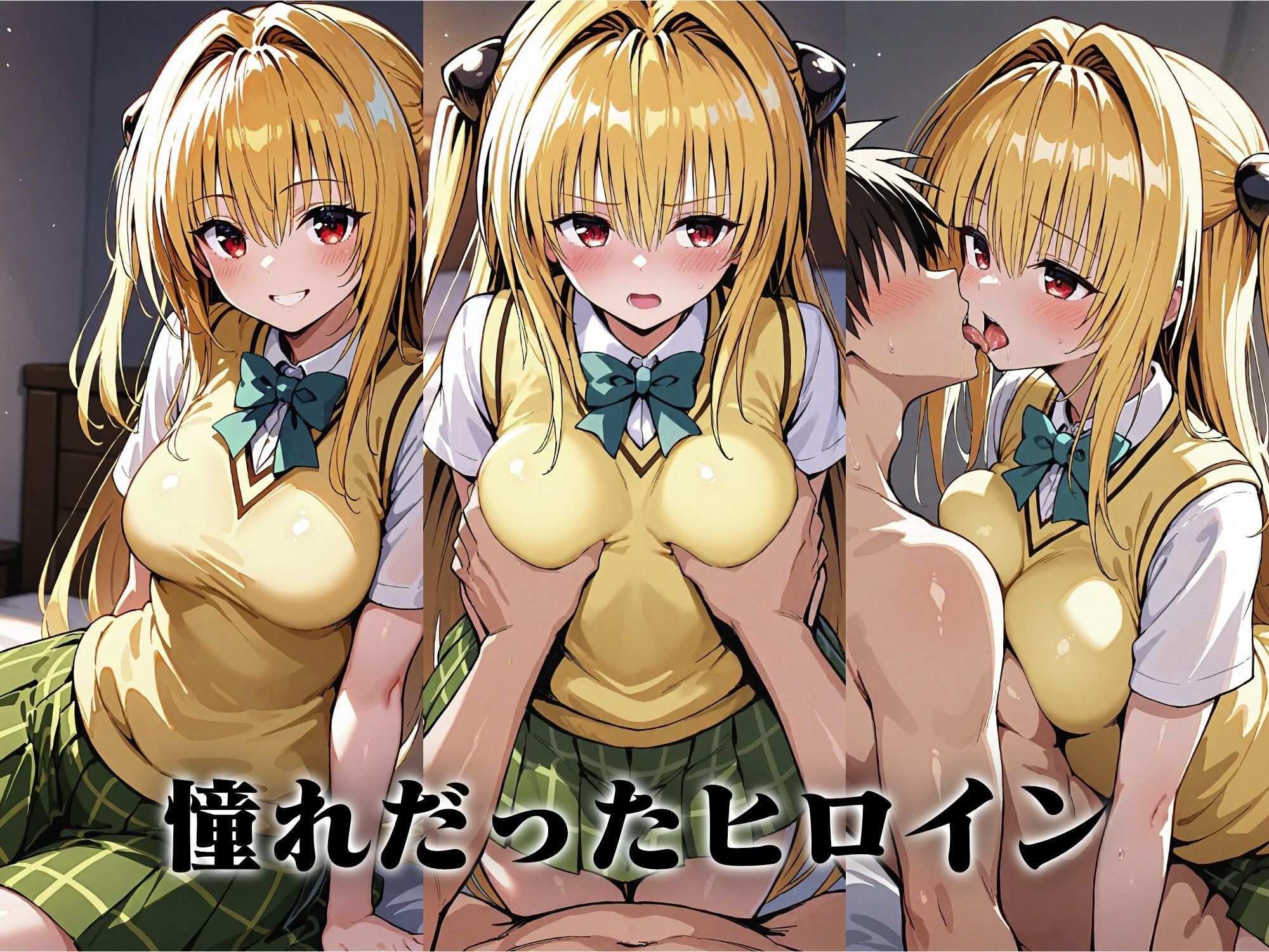 ヒロイン即えっち 金色●闇 制服編 サンプル3ページ目