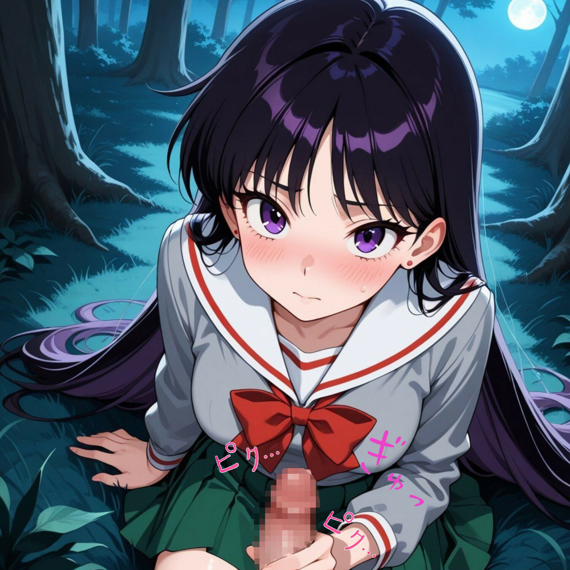 レイちゃんと夜の神社デート サンプル1ページ目