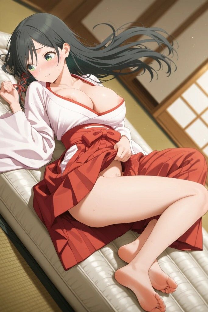 甘神風味  僕を胸で誘惑する巫女さん サンプル3ページ目