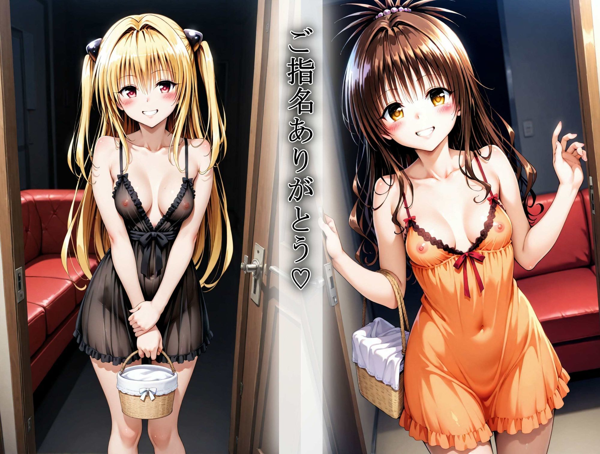 憧れのヒロインとHができるヒロイン高級ピンサロ店〜トラ〇ル ヤミ＆美柑編〜 サンプル1ページ目
