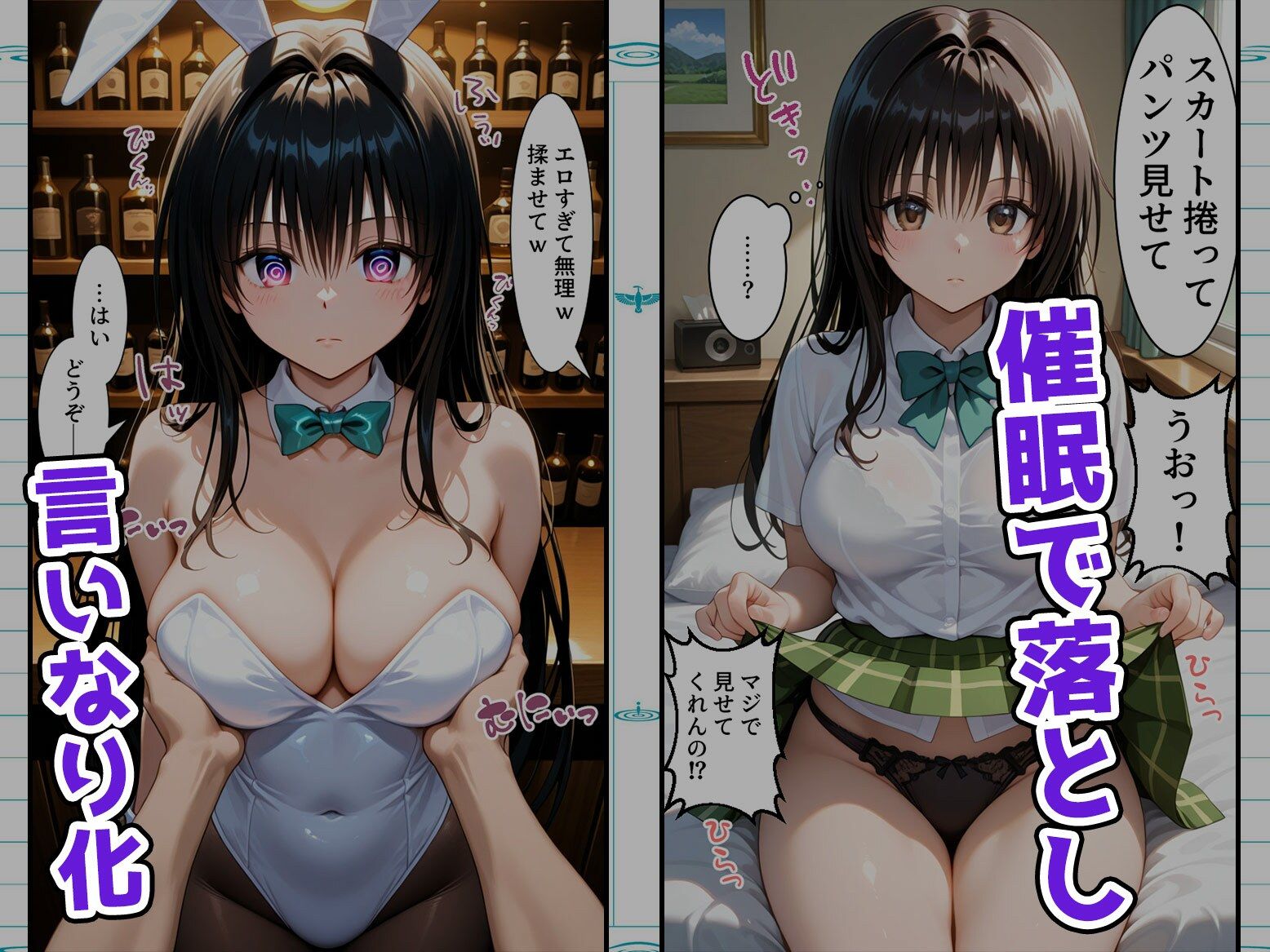 【総集編】巨乳のあの子を催●アプリで着せ替えオナホ サンプル2ページ目