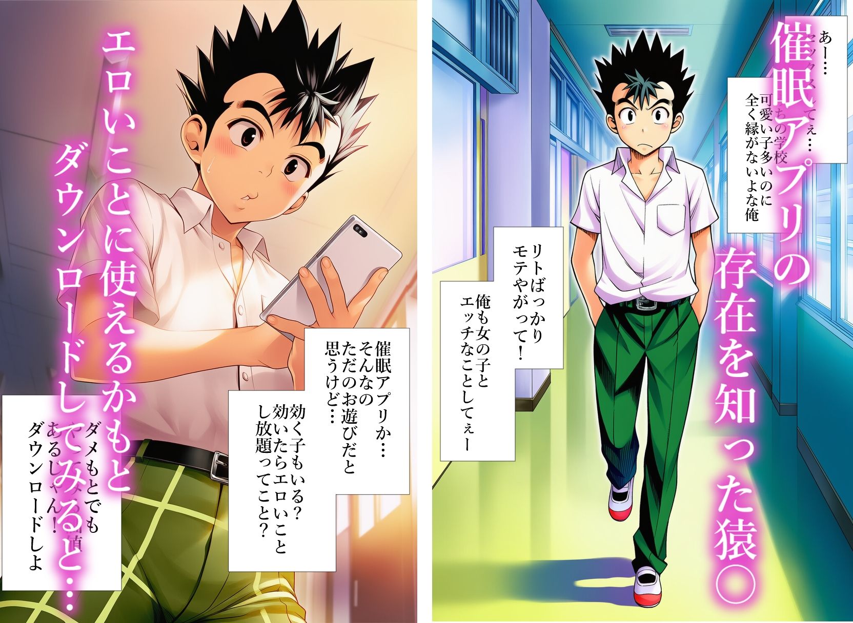 催〇アプリで発情モードな風紀委員 サンプル1ページ目
