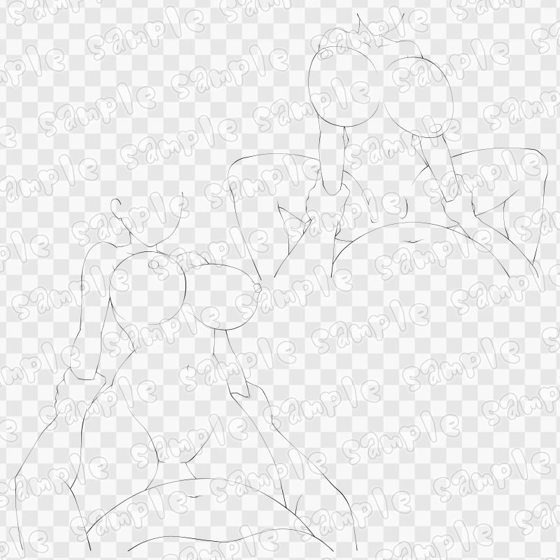 線画素材集［手］29 サンプル3ページ目