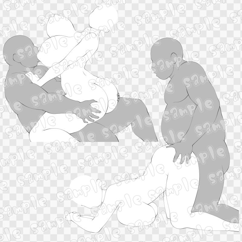 線画素材集［手］30 サンプル1ページ目