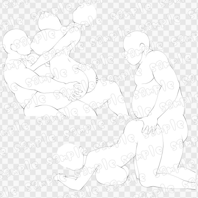 線画素材集［手］30 サンプル2ページ目