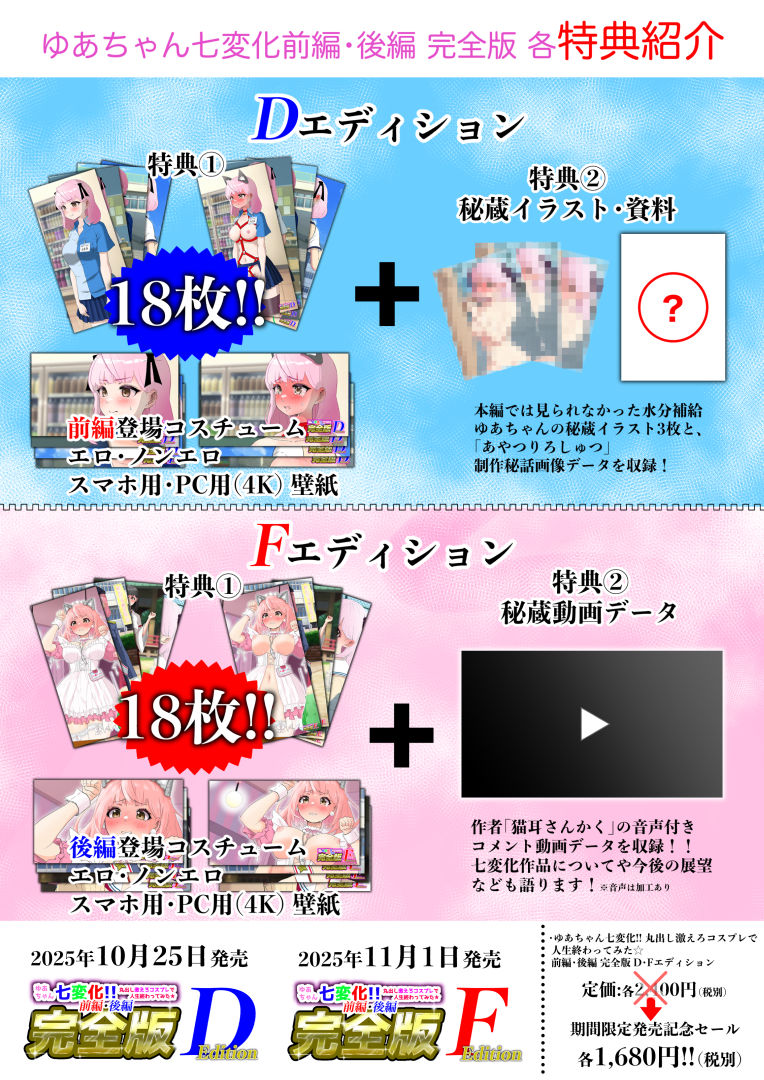 ゆあちゃん七変化！！ 丸出し激えろコスプレで人生終わってみた★後編 サンプル10ページ目