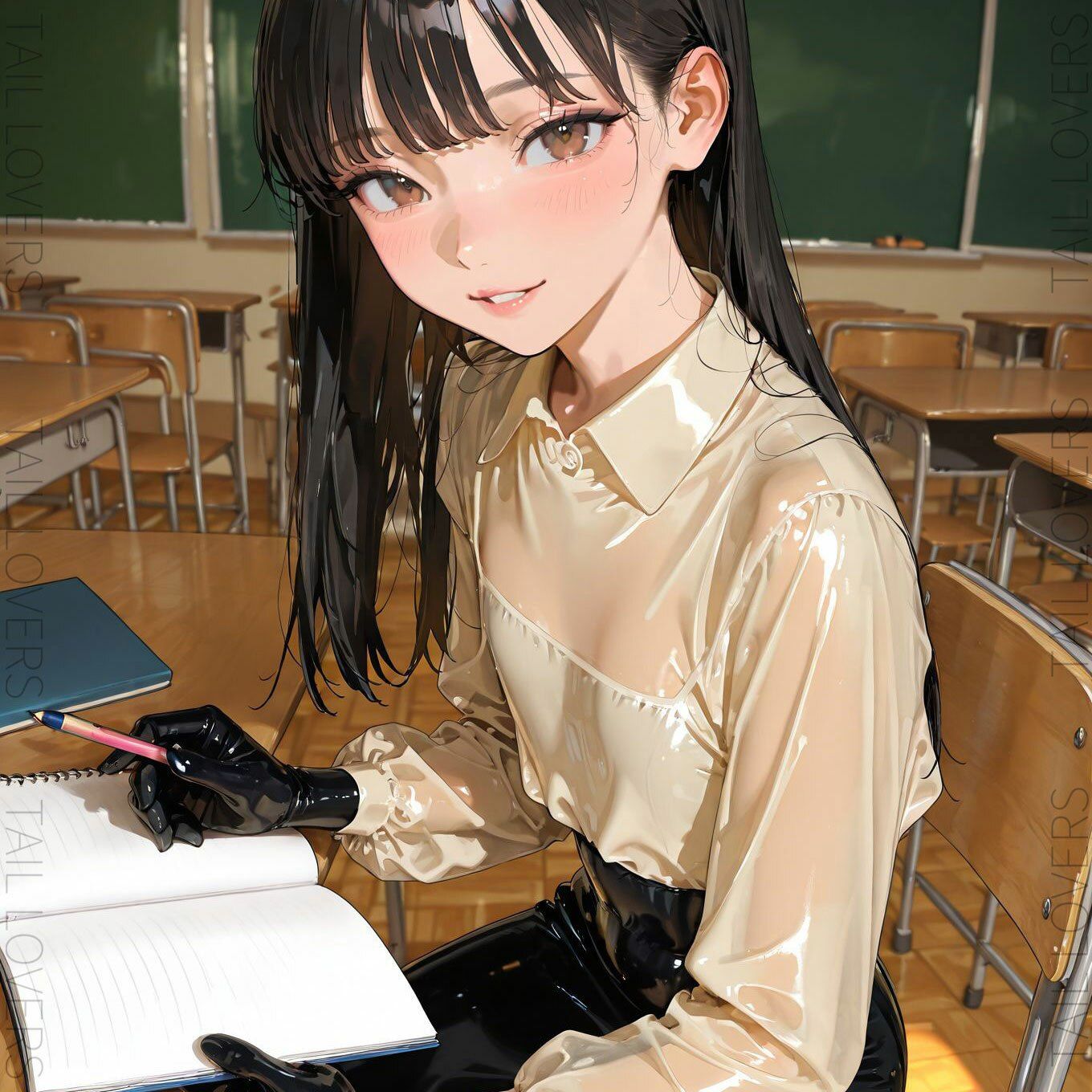 ラバー好きな美人教師と過ごす5日間【初日】 サンプル7ページ目