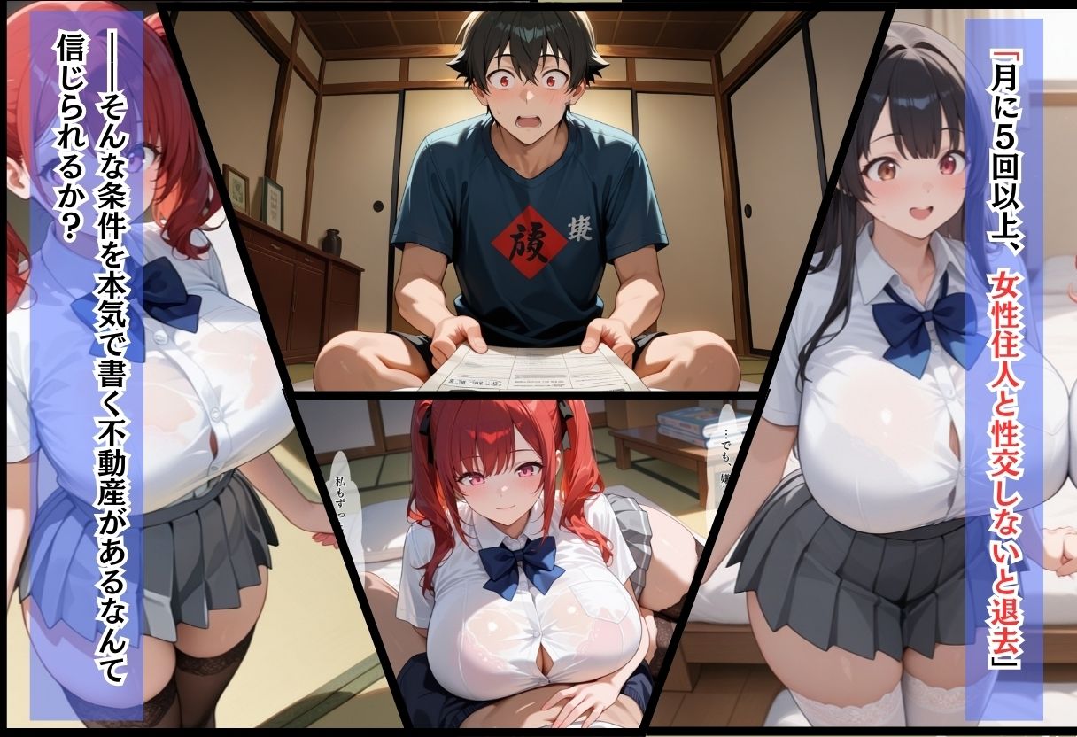 中出ししないと追い出される物件に引っ越した話〜制服同級生編〜 サンプル2ページ目