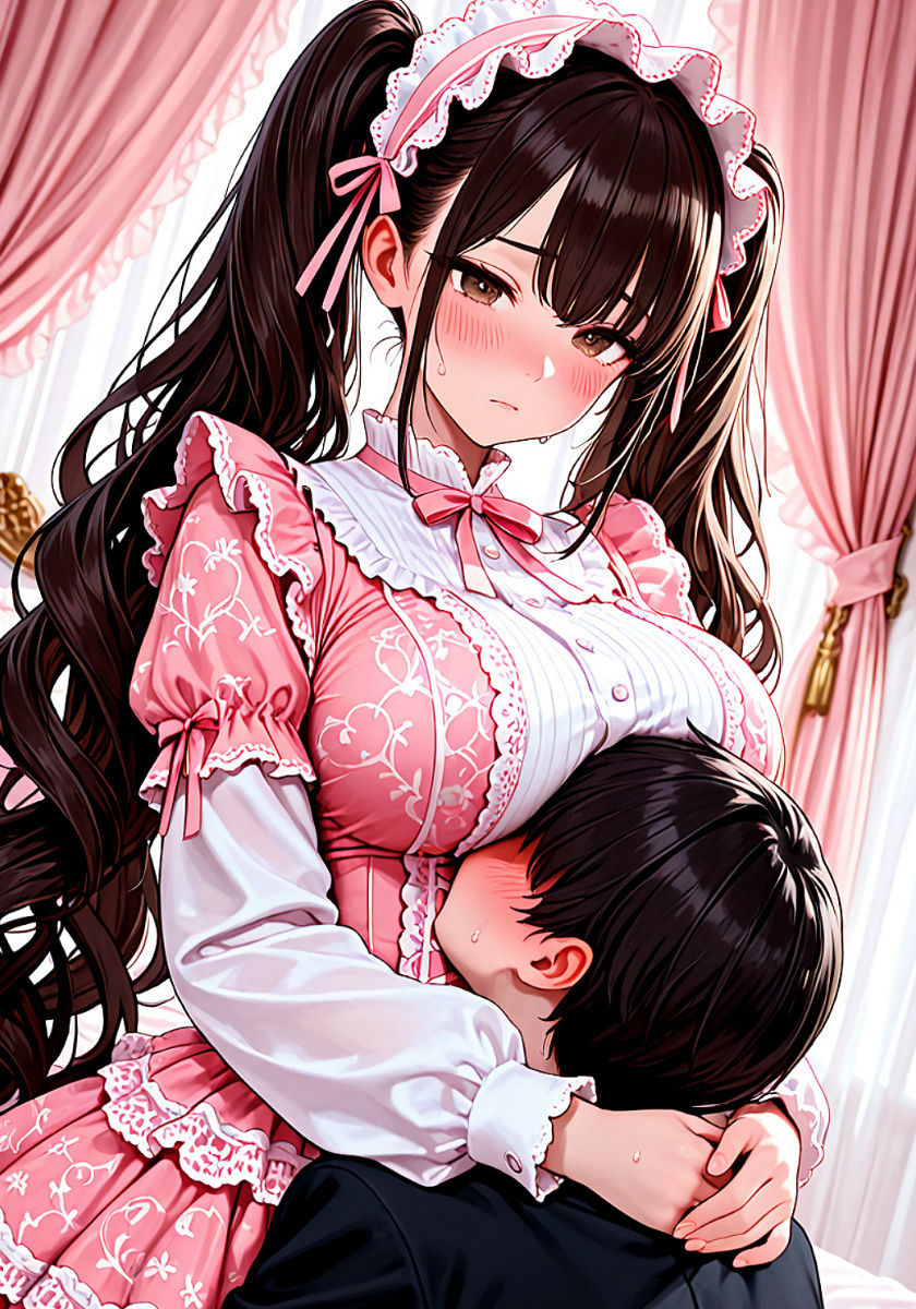 ピンクなフリルドレスのツインテール娘と汗だくセックス サンプル6ページ目