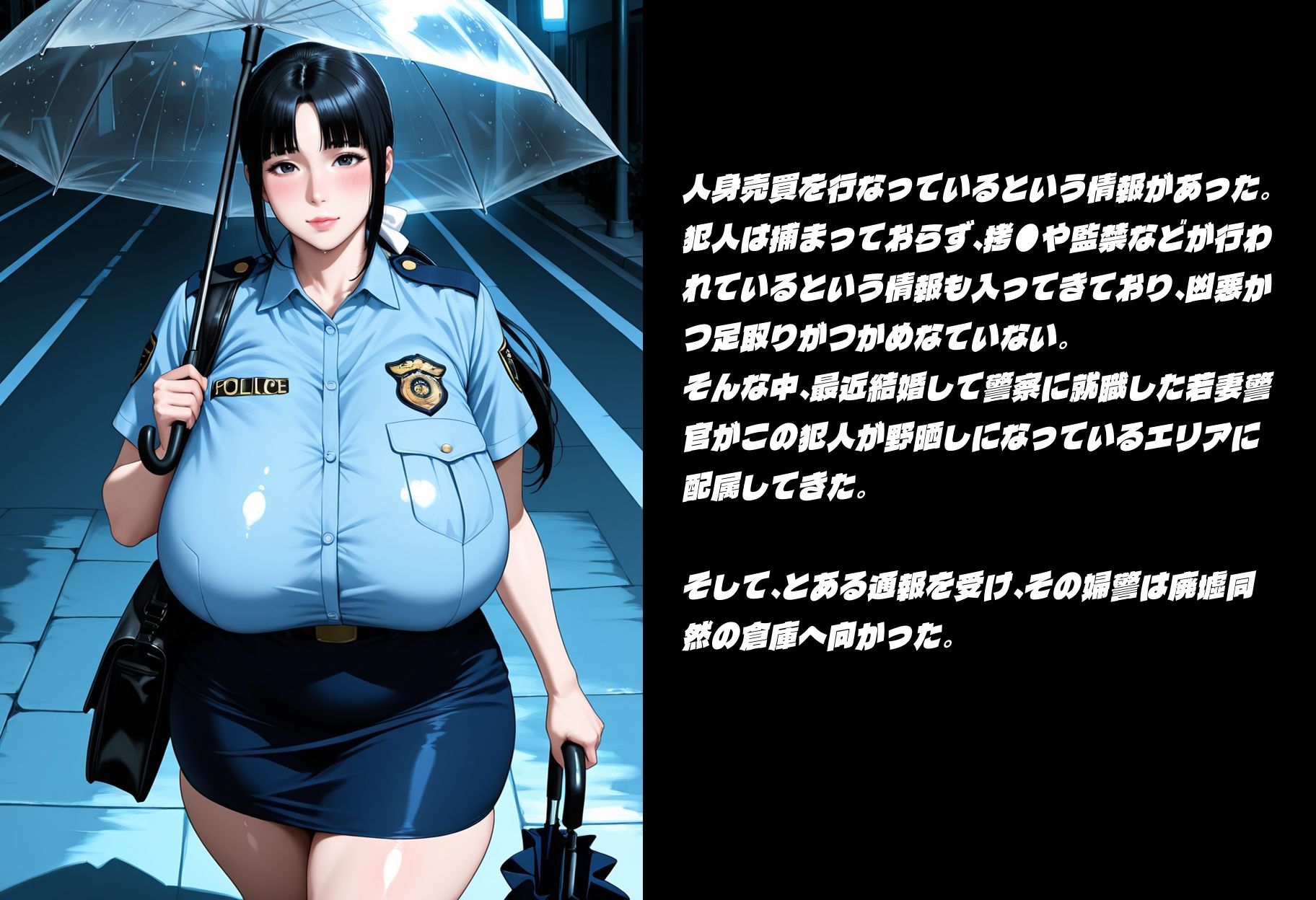 婦警監禁 新米若妻警官が犯人に捕まった！ サンプル1ページ目