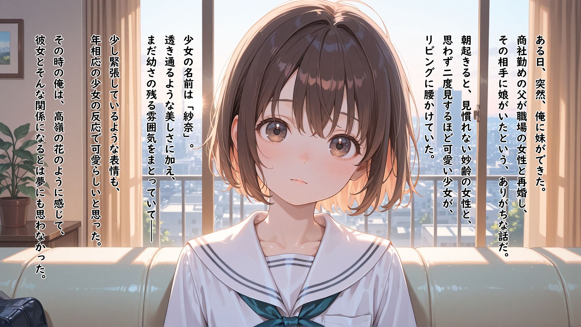 突然家族になった超可愛い義妹が清楚な顔に似合わずエッチな恰好で俺を挑発してくる サンプル1ページ目