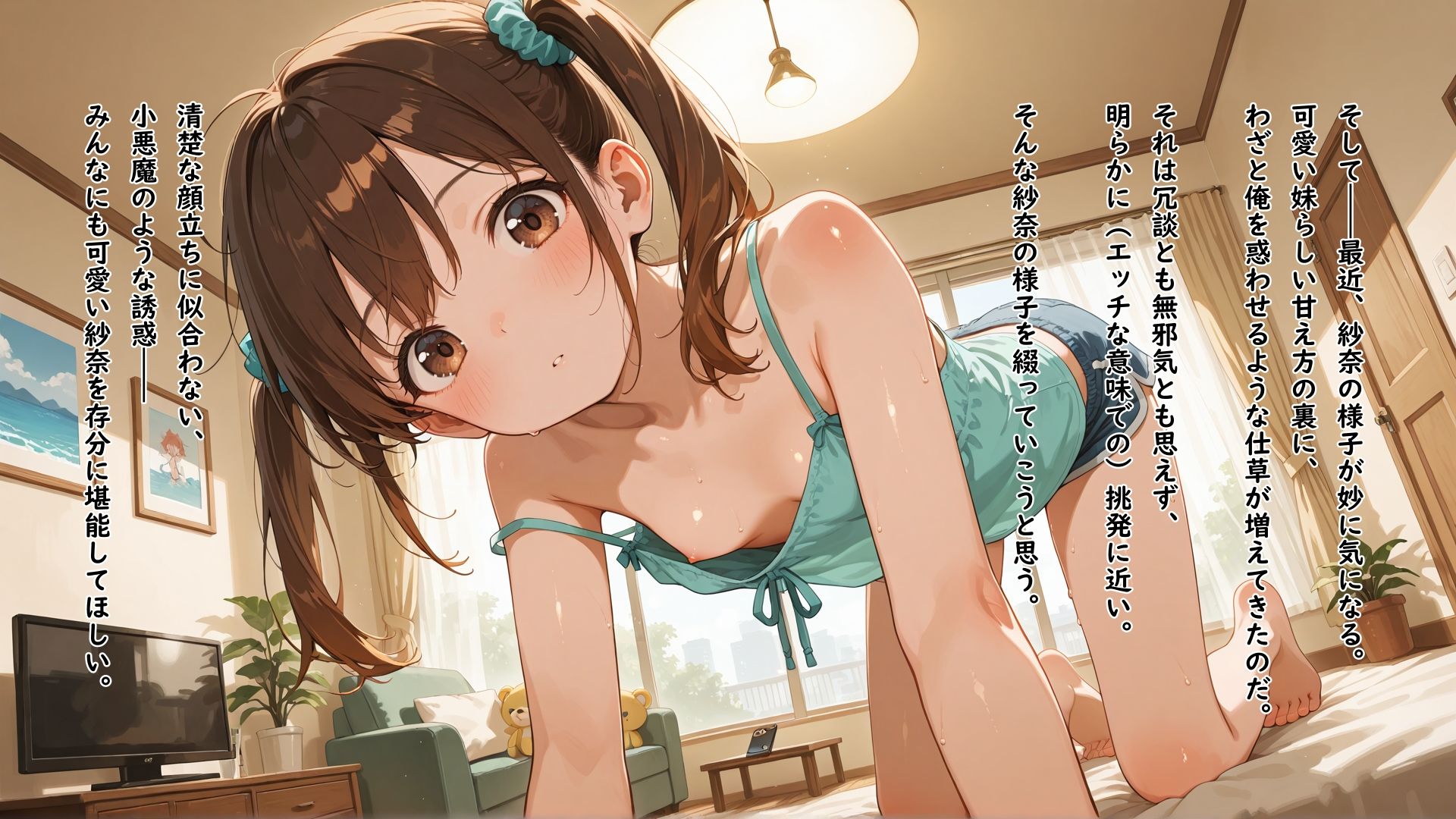 突然家族になった超可愛い義妹が清楚な顔に似合わずエッチな恰好で俺を挑発してくる サンプル4ページ目