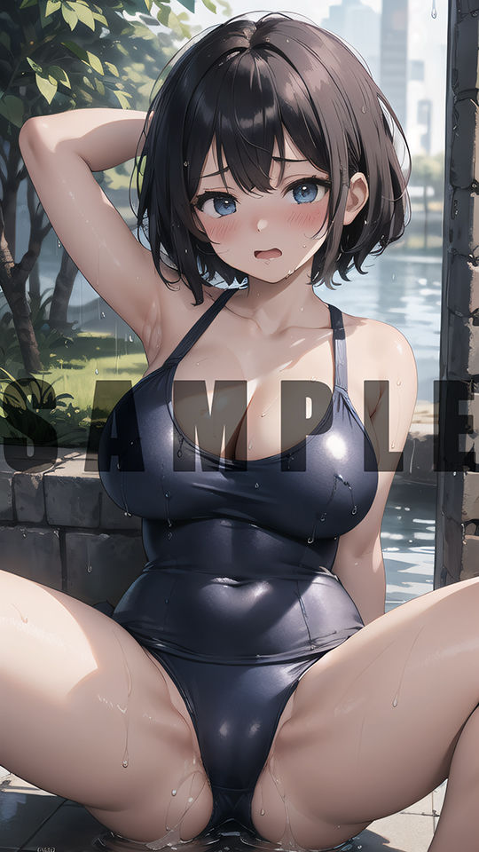 次回作でヤリチンに処女を奪われる清楚系黒髪ショートカット巨乳美少女のグラビア写真集 サンプル5ページ目